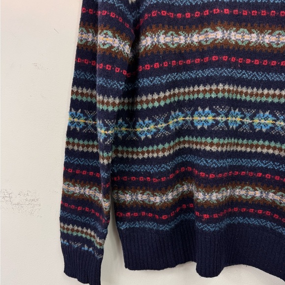 HM LOGG Sweater Size Small Wool Blend Nordic Fair Isle Icelandic Knit Cabin - Picture 5 of 6